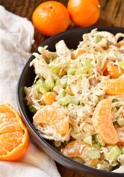 5 Ingredient Mandarin Orange Chicken Salad Recipe - WonkyWonderful