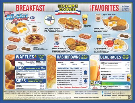 The Waffle House menu | Waffle house menu, Waffle house menu prices ...