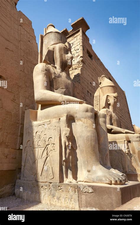 Luxor - Pharaoh Rameses II Statue in Luxor Temple, Egypt Stock Photo ...