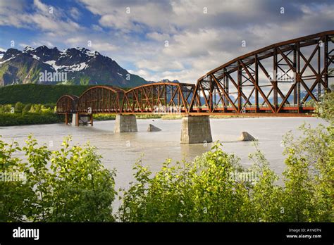 Million Dollar Bridge crossing the Copper River Cordova Copper River Delta Chugach National ...