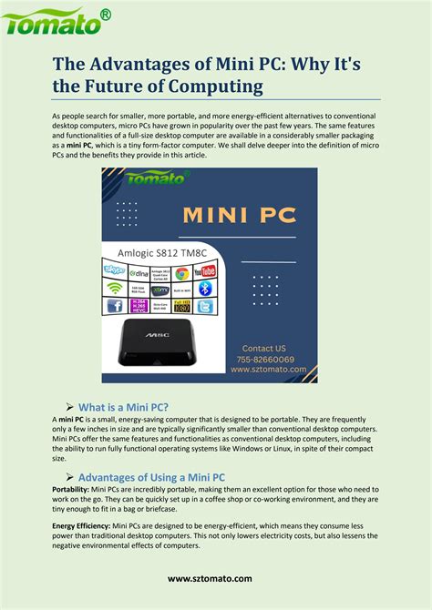 The Advantages of Mini PC: Why It's the Future of Computing by SZ Tomato - Issuu