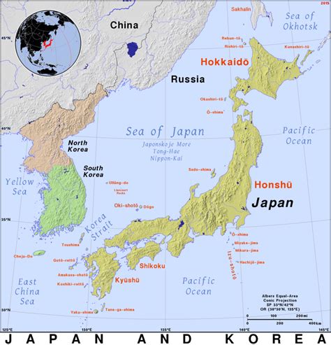 Japan and Korea · Public domain maps by PAT, the free, open source, portable atlas