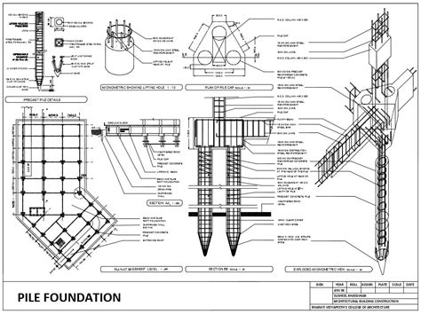 Pile Foundation details – CAD Design | Free CAD Blocks,Drawings,Details