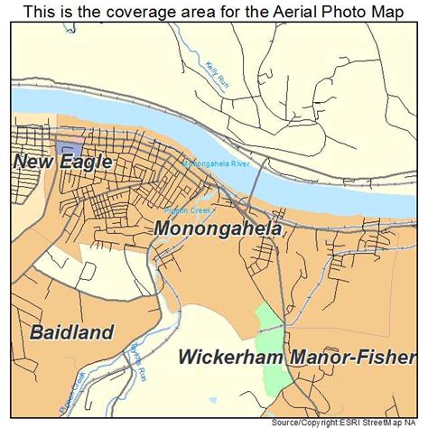 Aerial Photography Map of Monongahela, PA Pennsylvania