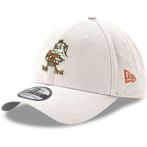 New Era White Cleveland Browns Throwback Logo Iced Ii 39thirty Flex Hat ...