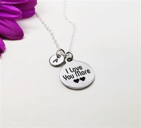 I Love You More Necklace, Love Necklace, Mom Gift, Stainless Steel ...