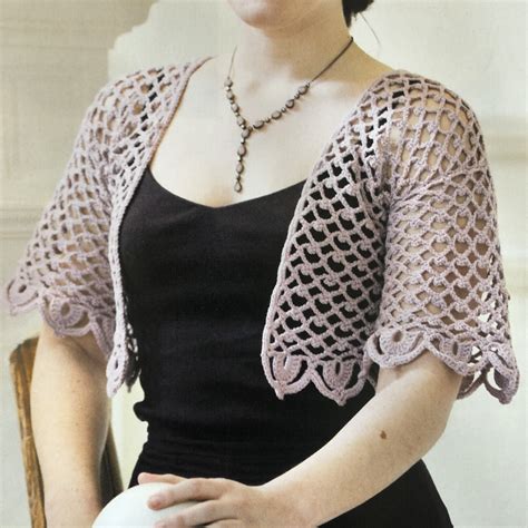 Crochet Shawl Bolero PDF Crochet Pattern in UK and US Terms - Etsy UK