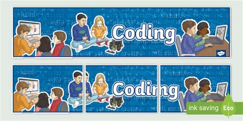 Coding Display Banner (Teacher-Made) - Twinkl