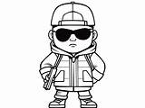 Hip Gangsta Coloring Page  sketch template