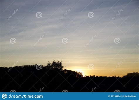 Sunrise in the Mountain with Yellow Colour Sun Stock Image - Image of ...