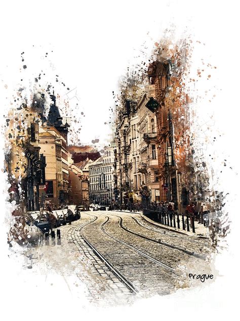 Prague street art Mixed Media by Justyna Jaszke JBJart | Fine Art America