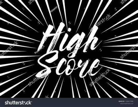 High Score Beautiful Greeting Card Black Stock Vector (Royalty Free ...