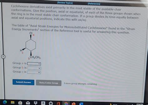 Solved Cyclohexane derivatives exist primarily in the most | Chegg.com