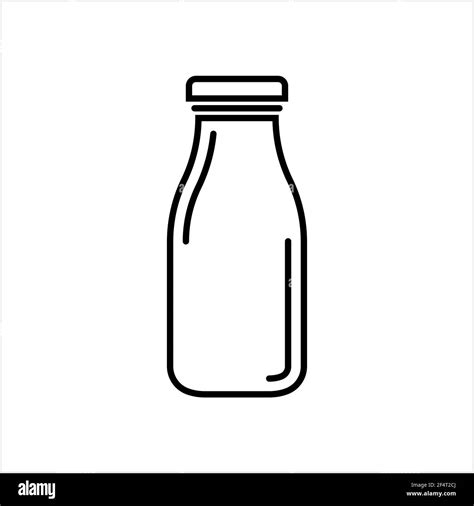 Milk Bottle Icon Vector Art Illustration Stock Vector Image & Art - Alamy