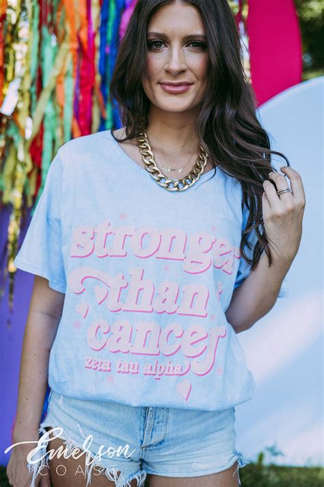 Zeta Tau Alpha Philanthropy Stronger Than Cancer Tee - Emerson Coast