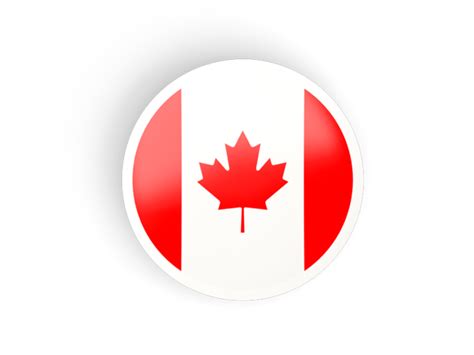 Round concave icon. Illustration of flag of Canada