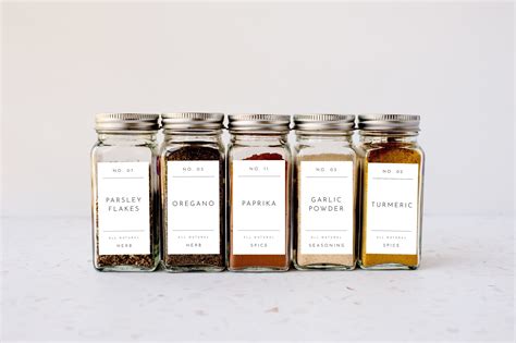 Editable Printable Spice Jar Labels Modern Minimalist Spice - Etsy Singapore