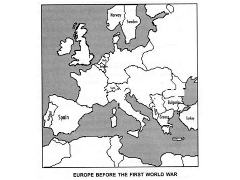 Blank Map of Europe During Ww1 images