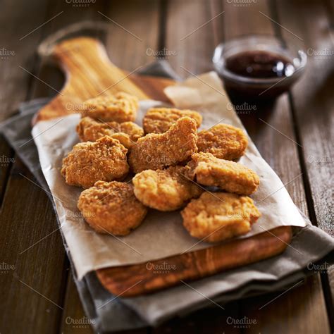 crispy chicken nuggets ~ Food & Drink Photos ~ Creative Market