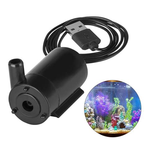 TSV Fish Tank Water Pump, DC 5V USB Mini Submersible Water Pump, Ultra ...