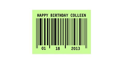 Barcode Happy Birthday postcard | Zazzle.com