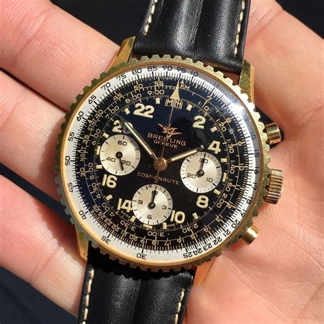 Vintage Breitling Navitimer 809 Cosmonaute Chronogrpaph Gold Filled ...