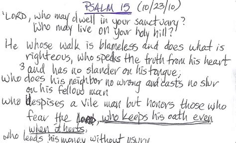 Journey through Psalms...An Addict's View: Psalm 15 (NIV) - Who keeps his oath even when it hurts