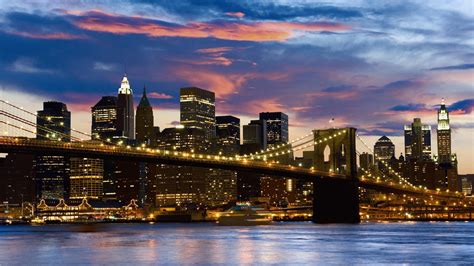 Brooklyn Bridge Sunset Wallpaper HD 23411 - Baltana