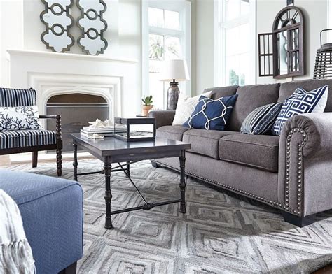 Love the gorgeously luxe look of the Navasota sofa! | Grey couch living room, Living room grey ...