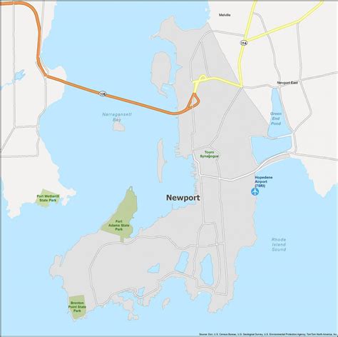 Newport Rhode Island Map - GIS Geography