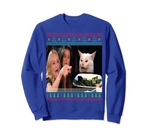 Woman Yelling Cat Ugly Christmas Sweater – Funny Meme Lover Sweatshirt