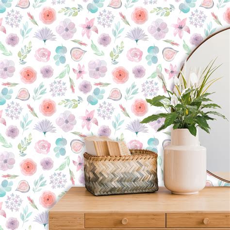 Floral Wallpaper Roll Botanical Wallpaper Wildflowers - Etsy