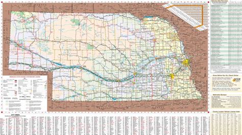 Large Detailed Tourist Map Of Nebraska With Cities And Towns Inside ...