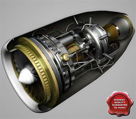 aircraft jet engine 3d model