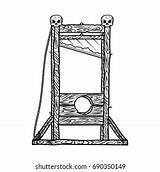 Guillotine Vector Illustration Isolated On White Stock Royalty  sketch template