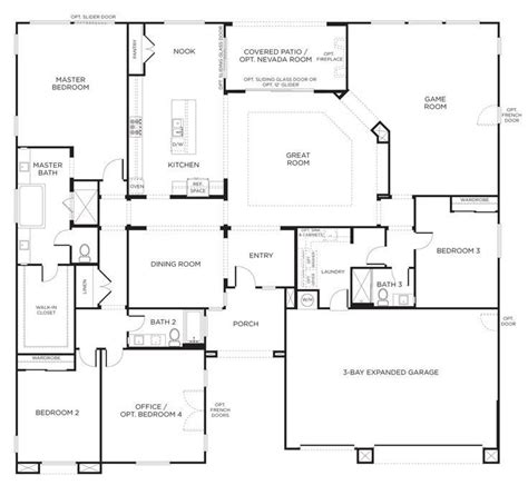 Exceptional 4 Bedroom House Plans One Story With Basement - New Home Plans Design