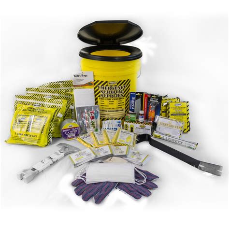 SOS Deluxe 4-person Emergency Earthquake Survival Preparedness Honey Bucket Kit | Emergency kit ...