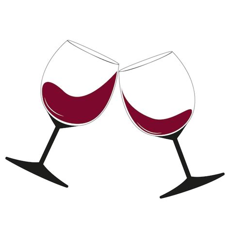 Wine Glasses Clinking Clipart