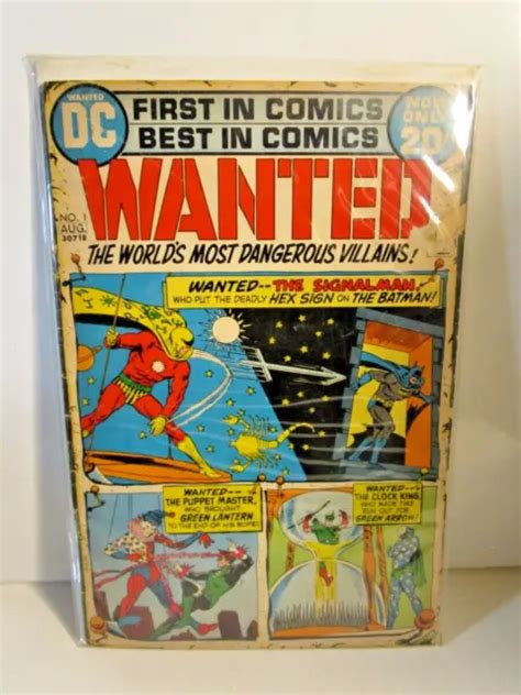 WANTED WORLD’S MOST Dangerous Villains #1 (1972) DC comics BAGGED BOARDED $19.99 - PicClick