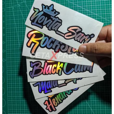 STIKER NAMA HOLOGRAM NAMA | Lazada Indonesia