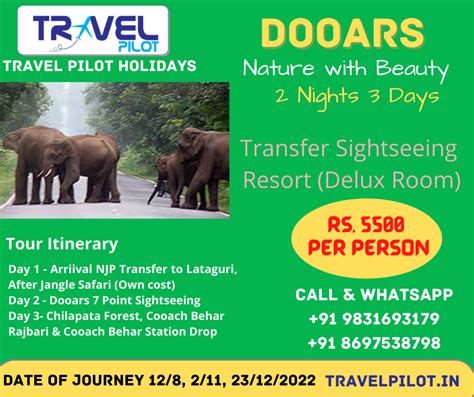 Dooars Tour Packages at Rs 5500/tour in Kolkata | ID: 2849509966933