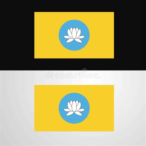 Kalmykia Flag Banner Design Stock Vector - Illustration of design, waving: 131370858