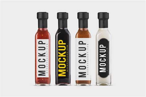 BBQ Sauce Bottles Mockup - Mockup Daddy