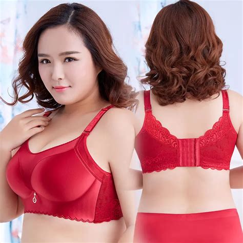 Large Size Bras Push Up Large Cup Bras Cup Lace Women Bra Adjustment ...