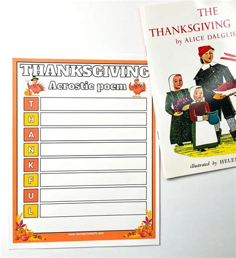 Thanksgiving Acrostic Poem Templates (4 Free Printables)