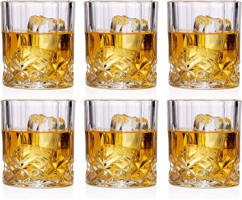 Bezrat Lead-Free Crystal Double Old-Fashioned Whiskey Glasses, SET OF