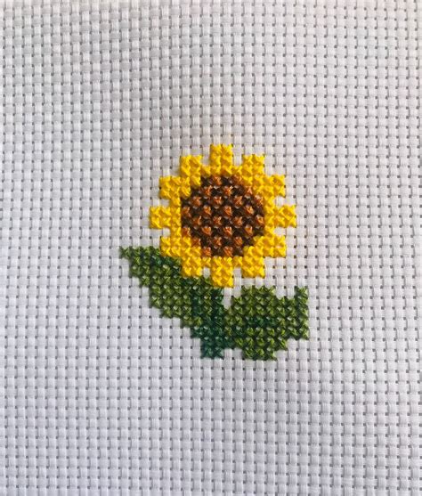 Sun Flower Cross Stitch Pattern PDF, Modern Cross Stitch, Beginner ...