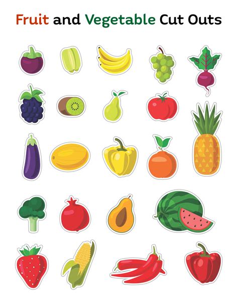 5 Best Images of Fruit Cutouts Printable - Fruit Cut Out Shapes, Fruit ...