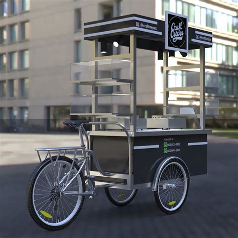 Crepe food cart outdoor retail cart ship to Oakland, USA