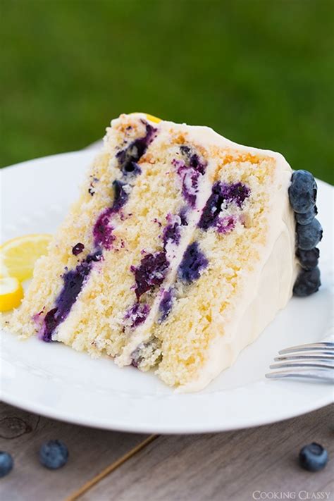 Lemon Blueberry Cake (with Cream Cheese Frosting!) - Cooking Classy